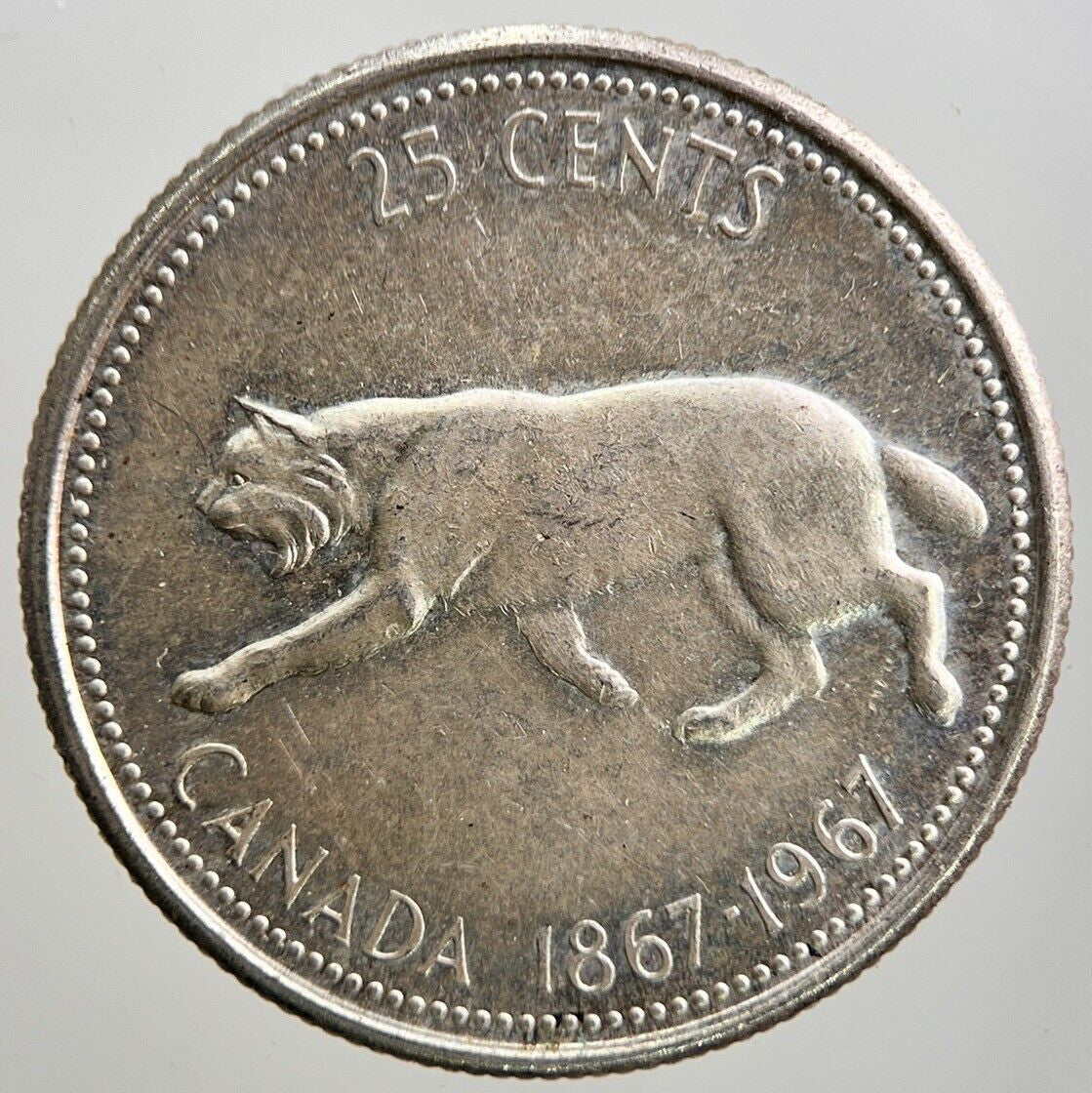 1867 - 1967 Canada 25 Cents Silver Coin | Very High Grade | a3437