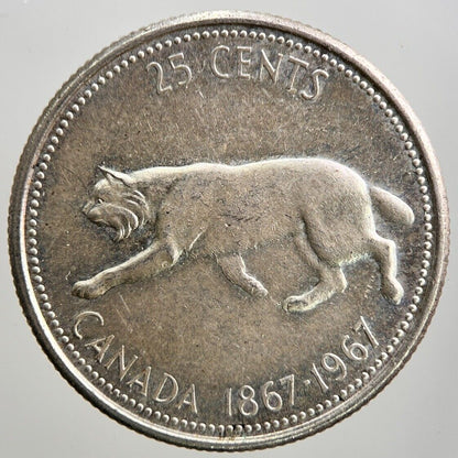 1867 - 1967 Canada 25 Cents Silver Coin | Very High Grade | a3437