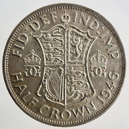 1946 George VI Half - Crown Silver Coin | Very High Grade