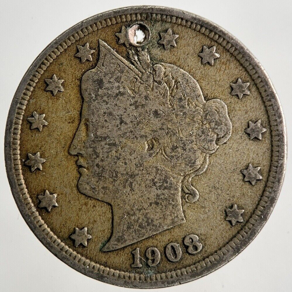 1908 US USA Nickel 5 Cents Coin | Collectable Grade