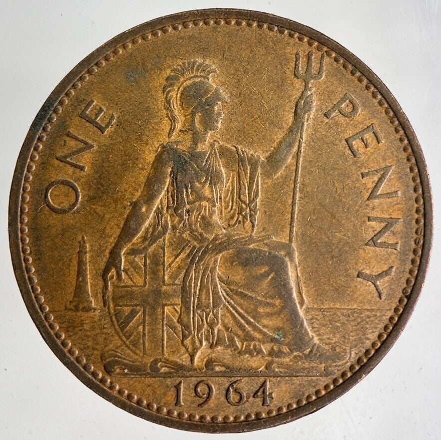 1964 Elizabeth II One Penny Coin | Very High Grade