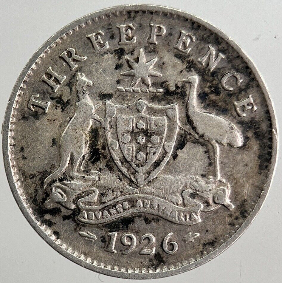 1926 Australia Threepence Silver Coin | Fine Collectable Grade | a8308
