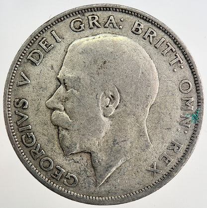 1923 George V Half - Crown Silver Coin | Collectable Grade | a8117