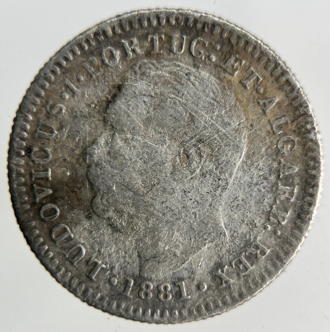 1881 Portugal India Quarto De Rupia Silver Coin | Collectable Grade