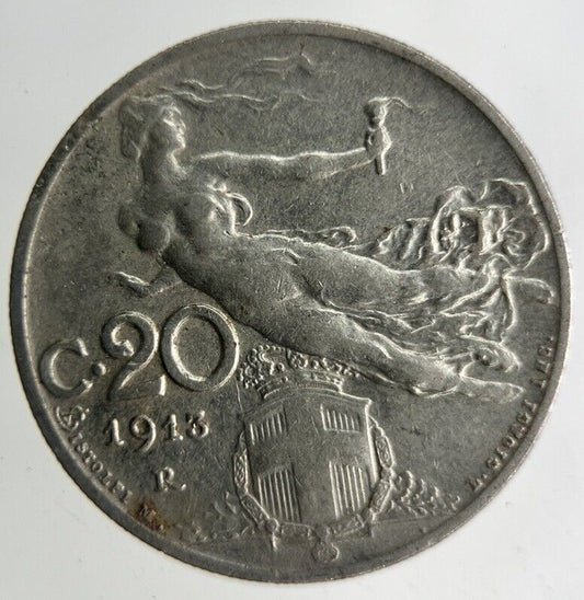 1913 Italy 20 Centesimi Coin | Fine Collectable Grade