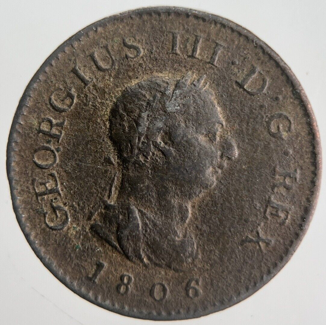 1806 George 3rd III Half - Penny Coin | Collectable Grade | a4522