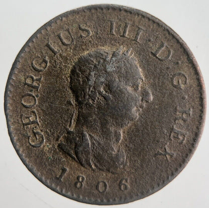 1806 George 3rd III Half - Penny Coin | Collectable Grade | a4522