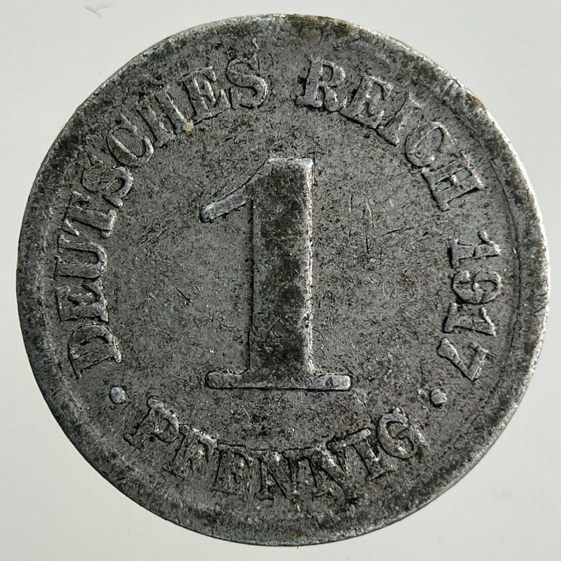 1917 Germany 1 Pfennig Coin | Fine Collectable Grade