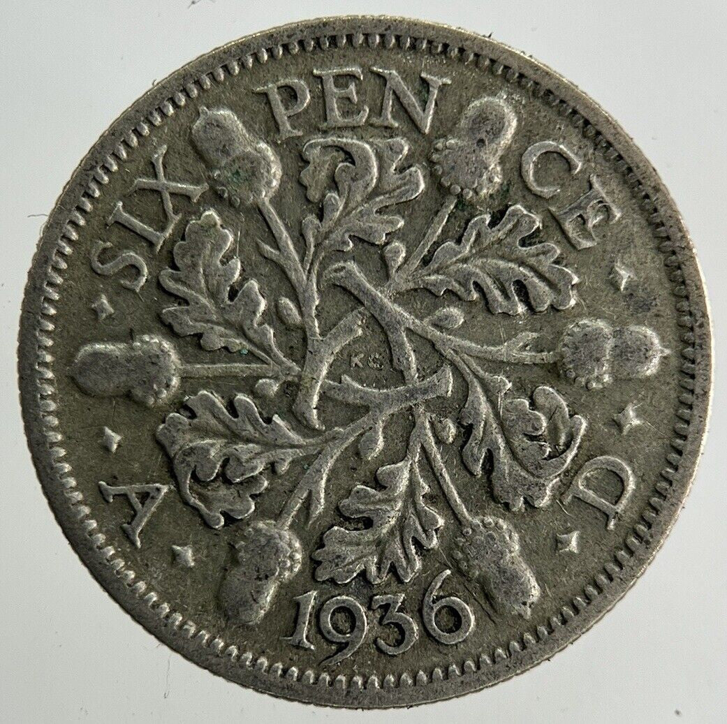 1936 George V Sixpence Silver Coin | Collectable Grade