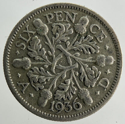 1936 George V Sixpence Silver Coin | Collectable Grade