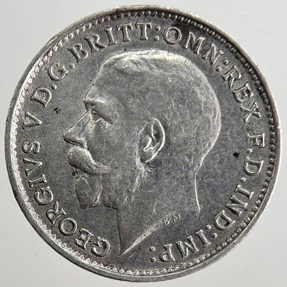 1917 George V Threepence Silver Coin | Very High Grade | a8307
