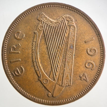 1964 Irish One Penny Coin | Very High Grade | a4714