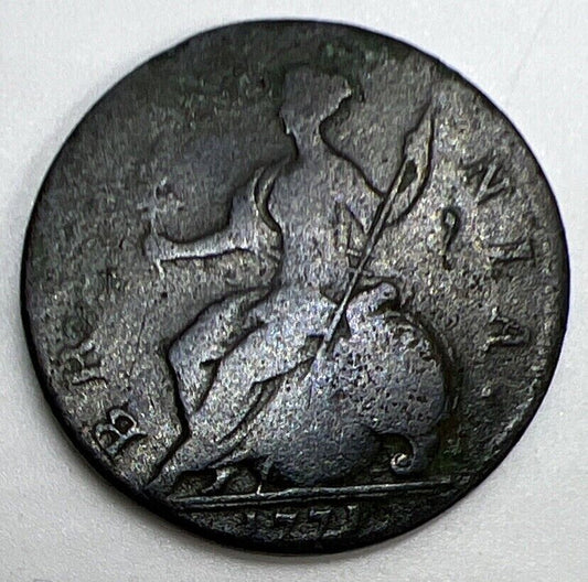1771 George III Half - Penny | British Copper Coin | Collectable Grade | a1122