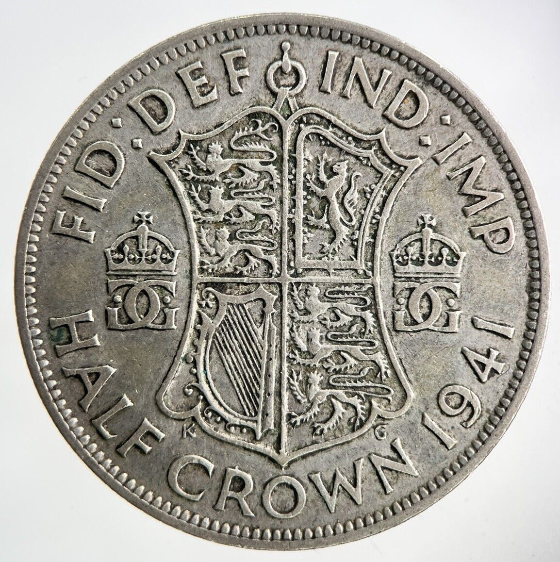 1941 George VI Half - Crown Silver Coin | Fine Collectable Grade