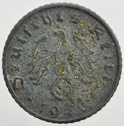1940 - E Germany Nazi 5 Pfennig Coin | Collectable Grade | a762