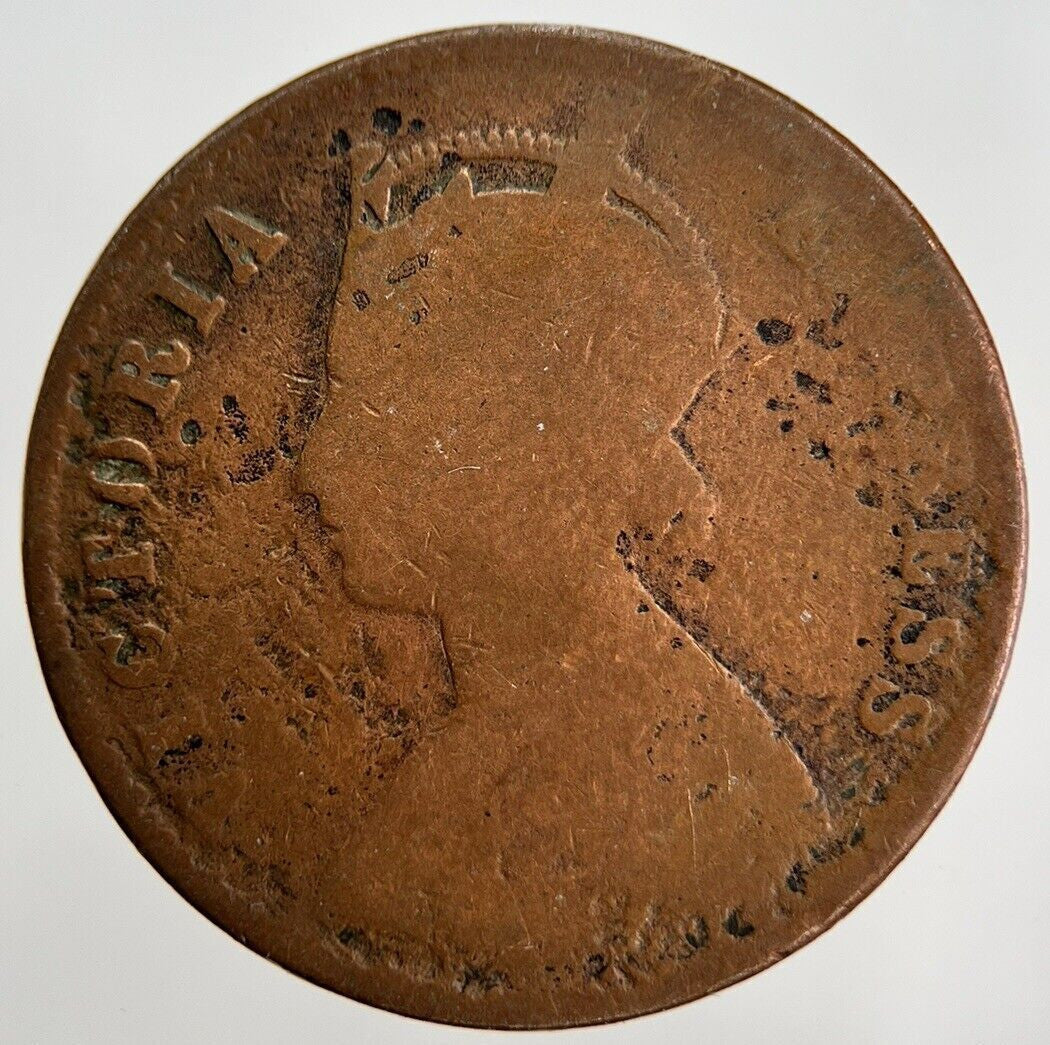 1897 India 1/4 One Quarter Anna Coin | Fair Grade | a420