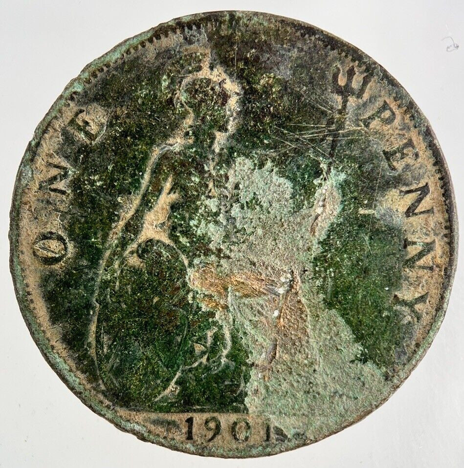 1901 Victoria One Penny Coin | Collectable Grade