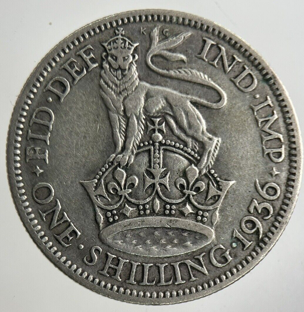 1936 George V Shilling Silver Coin | Fine Collectable Grade