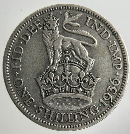 1936 George V Shilling Silver Coin | Fine Collectable Grade