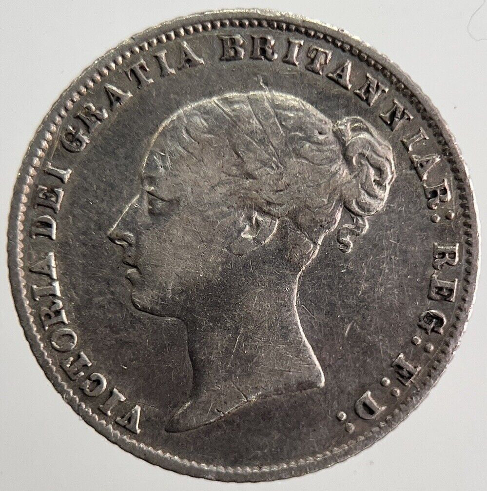 1866 Die-2 Victoria Six-Pence Silver Coin | Fine Collectable Grade | a1090