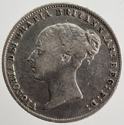 1866 Die-2 Victoria Six-Pence Silver Coin | Fine Collectable Grade | a1090