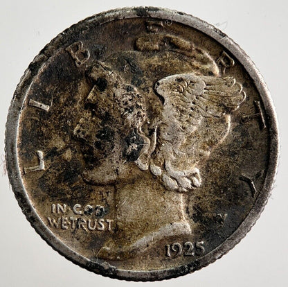 1925 US USA Mercury Dime Silver Coin | Fine Collectable Grade