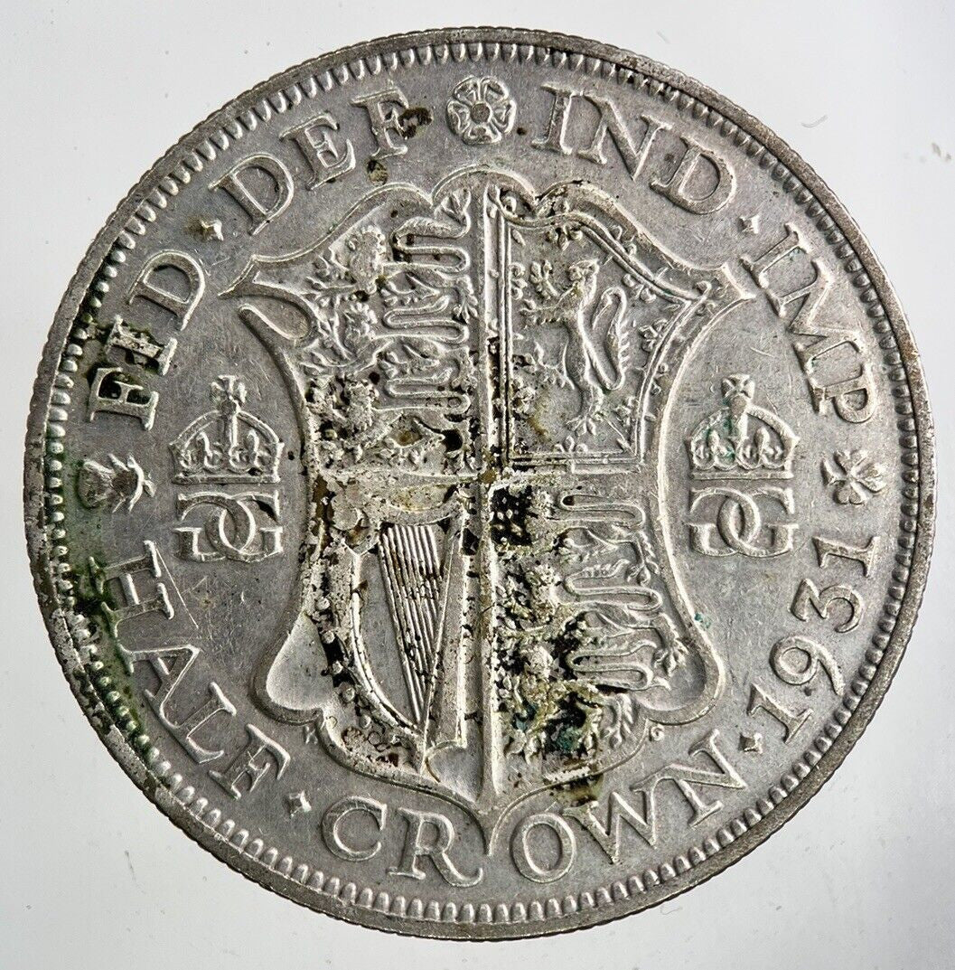 1931 George V Half - Crown Silver Coin | Fine Collectable Grade