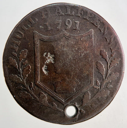 1791 Hull Half-Penny Coin | Collectable Grade