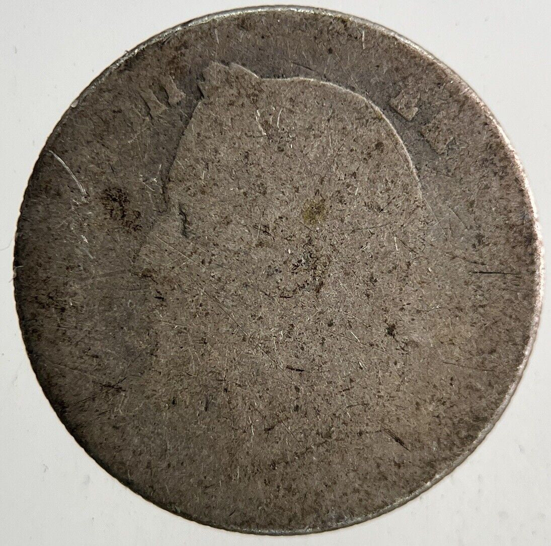 France 50 Centimes Silver Coin | Worn Grade