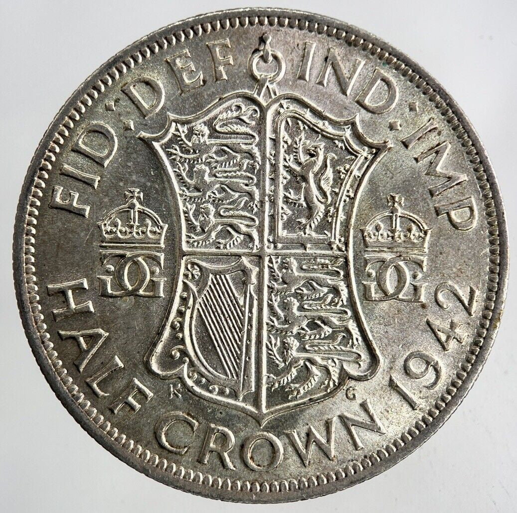 1942 George VI Half - Crown Silver Coin | Very High Grade