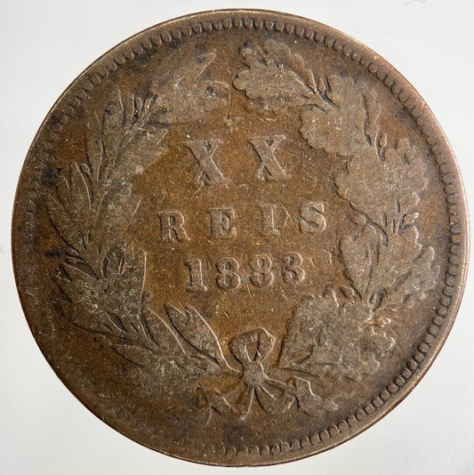 1883 Portugal XX 20 Reis Coin | Collectable Grade