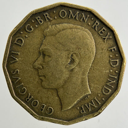 1943 George VI Brass Threepence Coin | Fine Collectable Grade