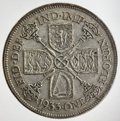 1933 George V Florin Silver Coin | Fine Collectable Grade