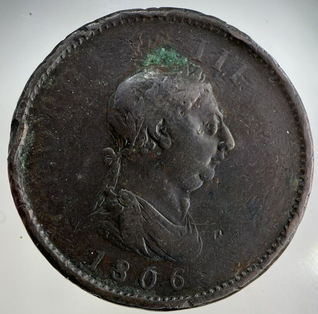 1806 George III 3rd One Penny Coin | Collectable Grade
