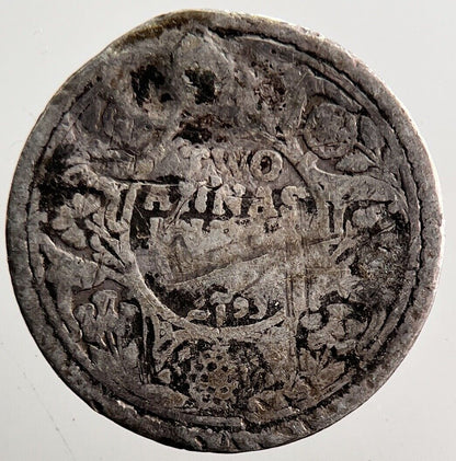 India Two Annas Silver Coin | Fair Grade | a3520