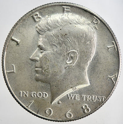 1968 - D US USA Kennedy Half Dollar Silver Coin | Very High Grade | a6194