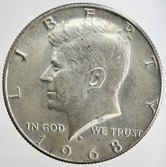 1968 - D US USA Kennedy Half Dollar Silver Coin | Very High Grade | a6194