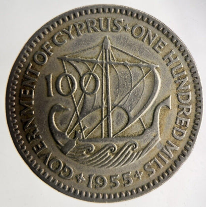 1955 Cyprus 100 Mils Coin | Fine Collectable Grade