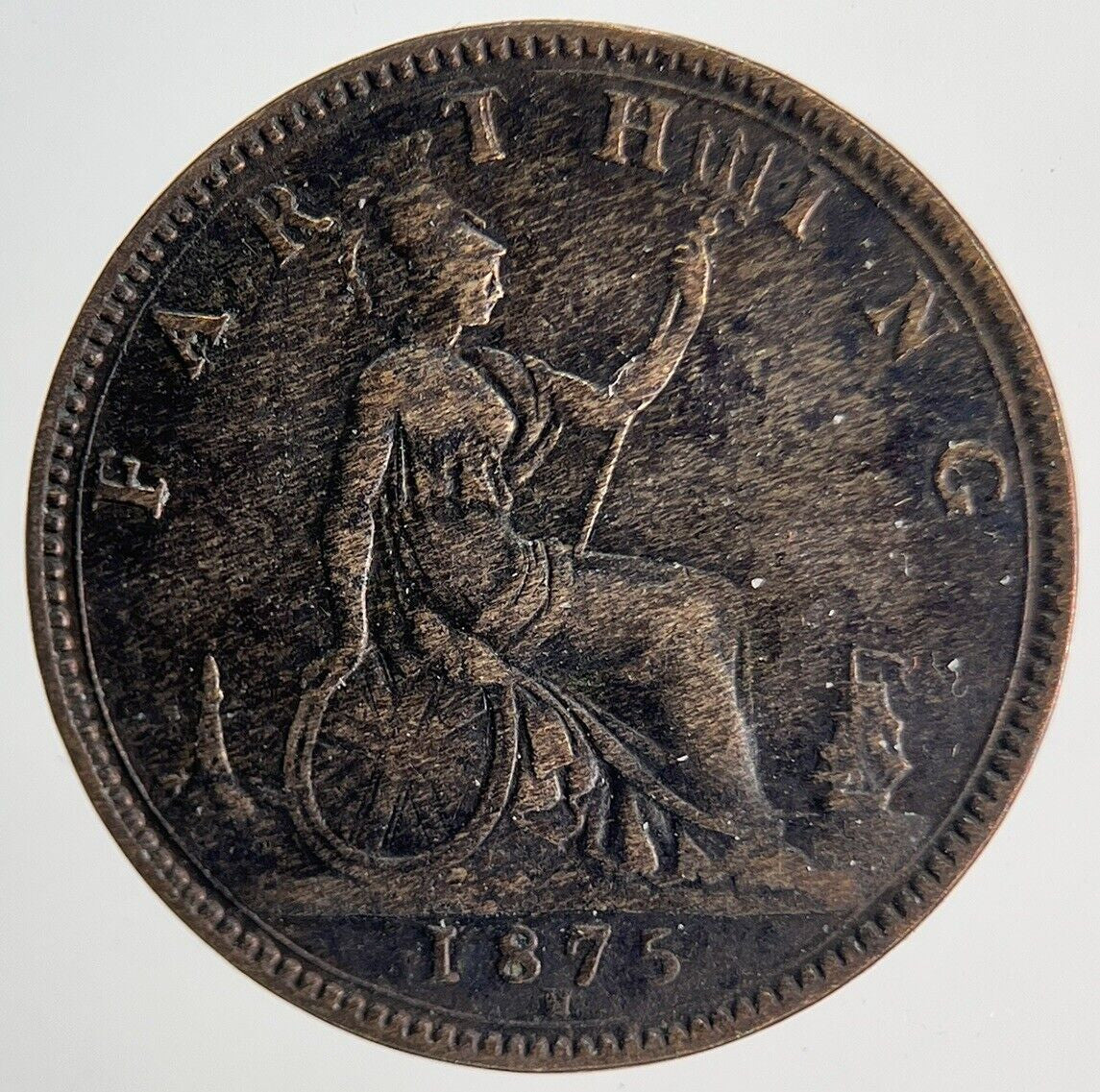 1875 - H Victoria Farthing Coin | Fine Collectable Grade | a1939