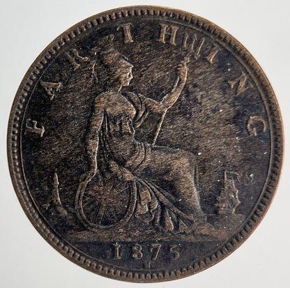 1875 - H Victoria Farthing Coin | Fine Collectable Grade | a1939