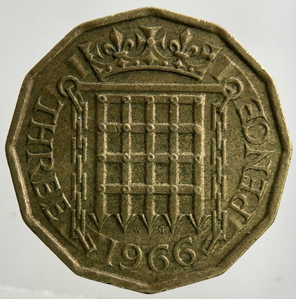 1966 Elizabeth II 2nd Brass Threepence Coin | Fine Collectable Grade