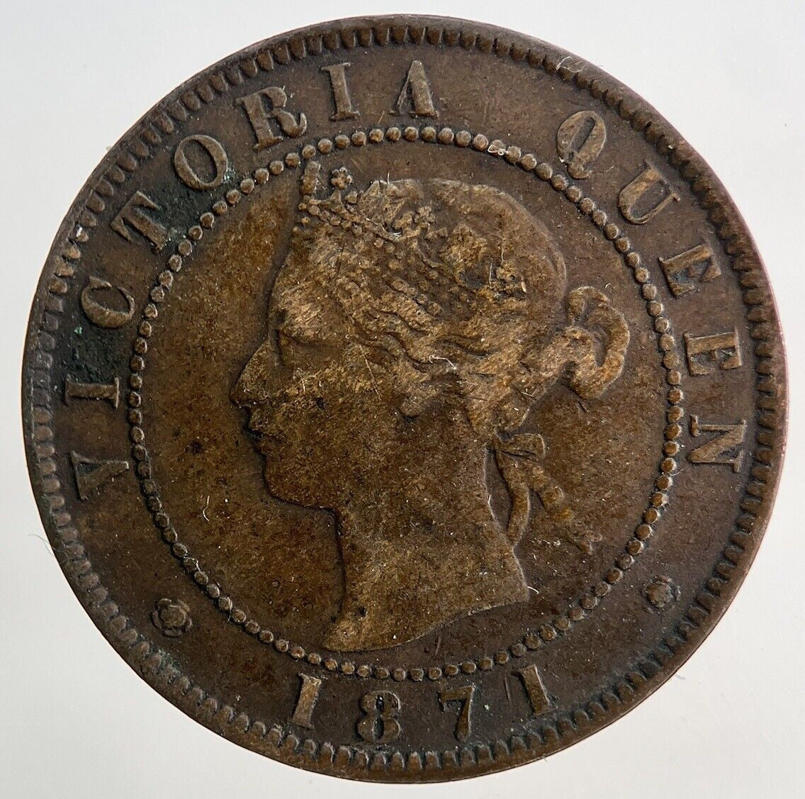 1871 Canada Prince Edward Island One 1 Cent Coin | Fine Collectable Grade