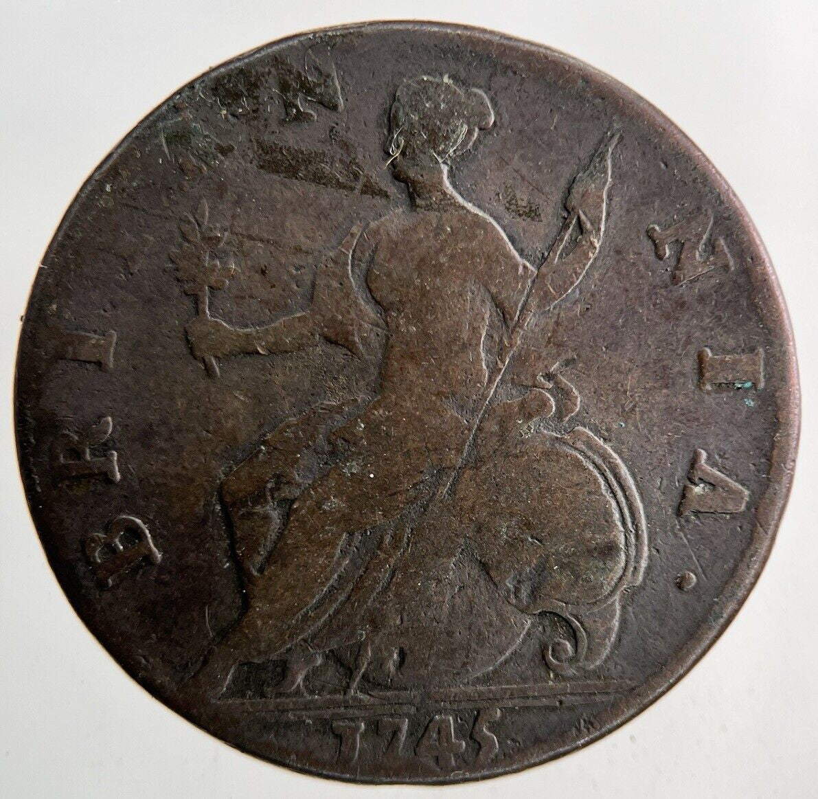 1745 George II 2nd Half-Penny Coin | Collectable Grade