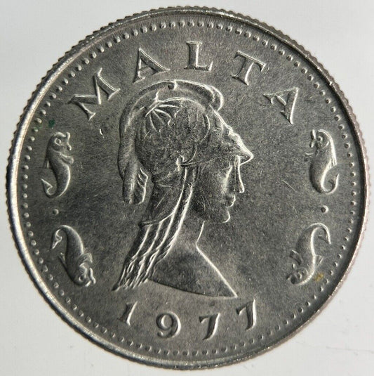1977 Malta 2 Cents Coin | Fine Collectable Grade
