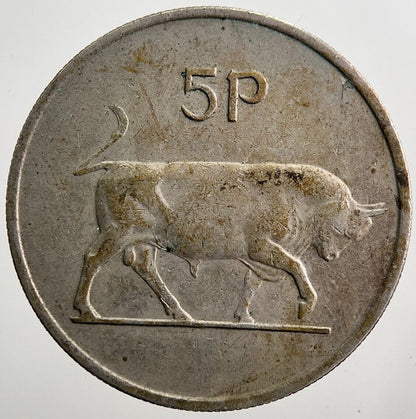 1971 Irish Bull 5p 5 Five - Pence Coin | Very High Grade | a7963