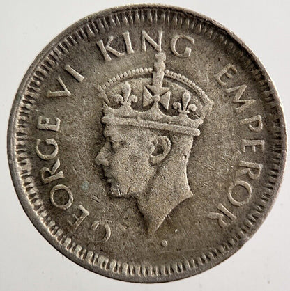 1944 India 1/4 Quarter Rupee Silver Coin | Fine Collectable Grade