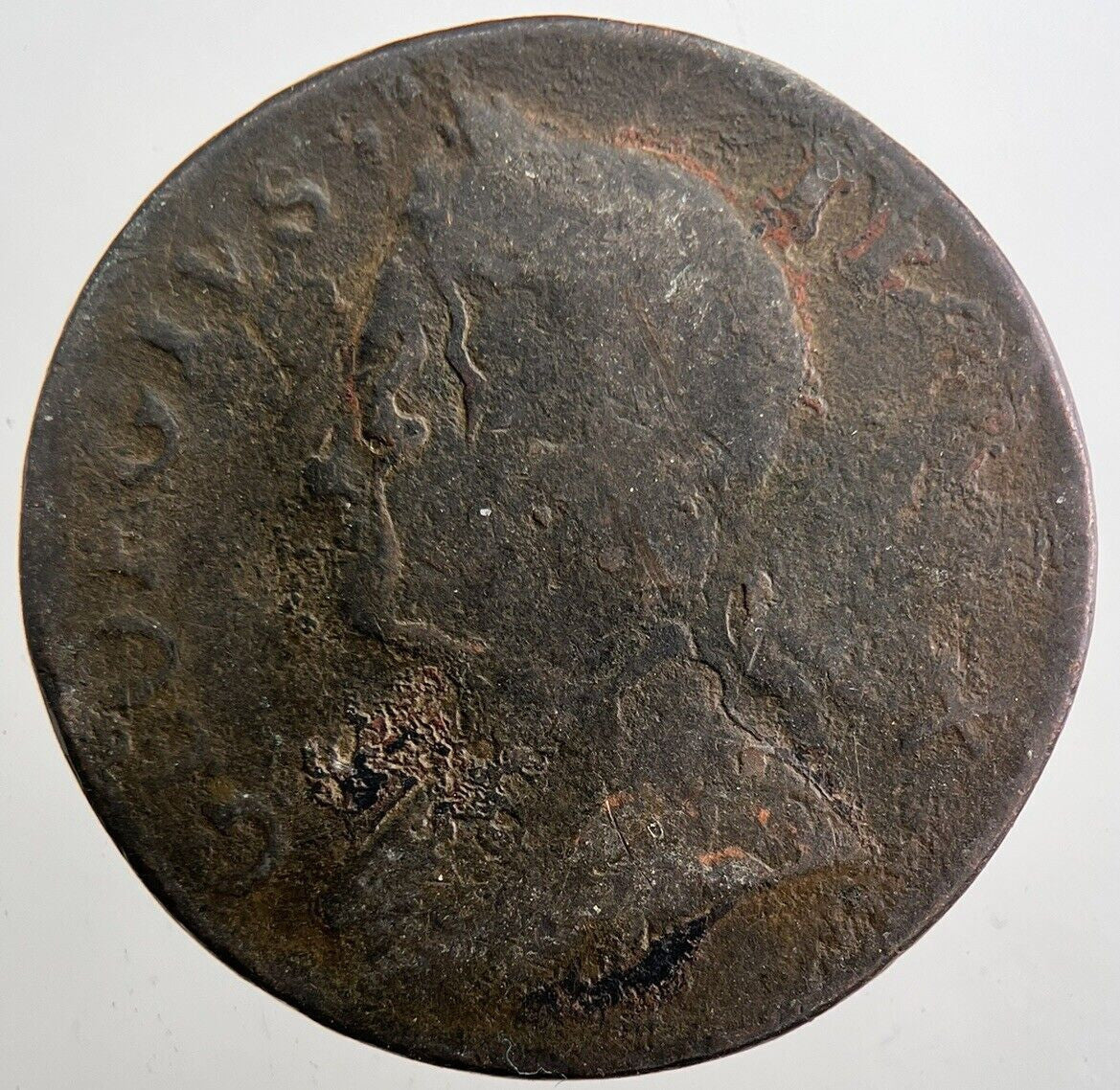 1744 George II 2nd Half-Penny Coin | Collectable Grade | a7439