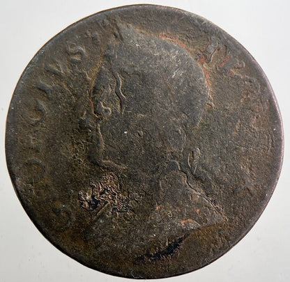 1744 George II 2nd Half-Penny Coin | Collectable Grade | a7439