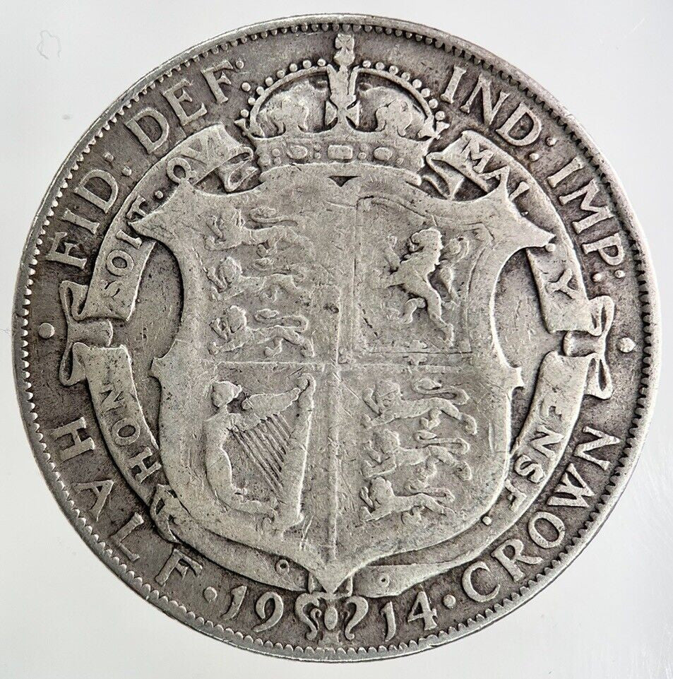 1914 George V Half - Crown Silver Coin | Collectable Grade