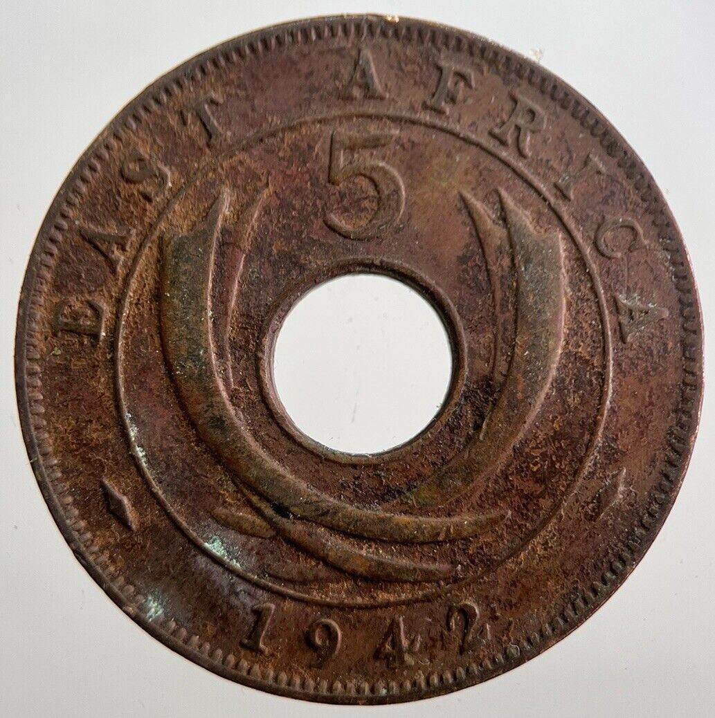 1942 East Africa 5 Five Cents Coin | Fine Collectable Grade | a7551